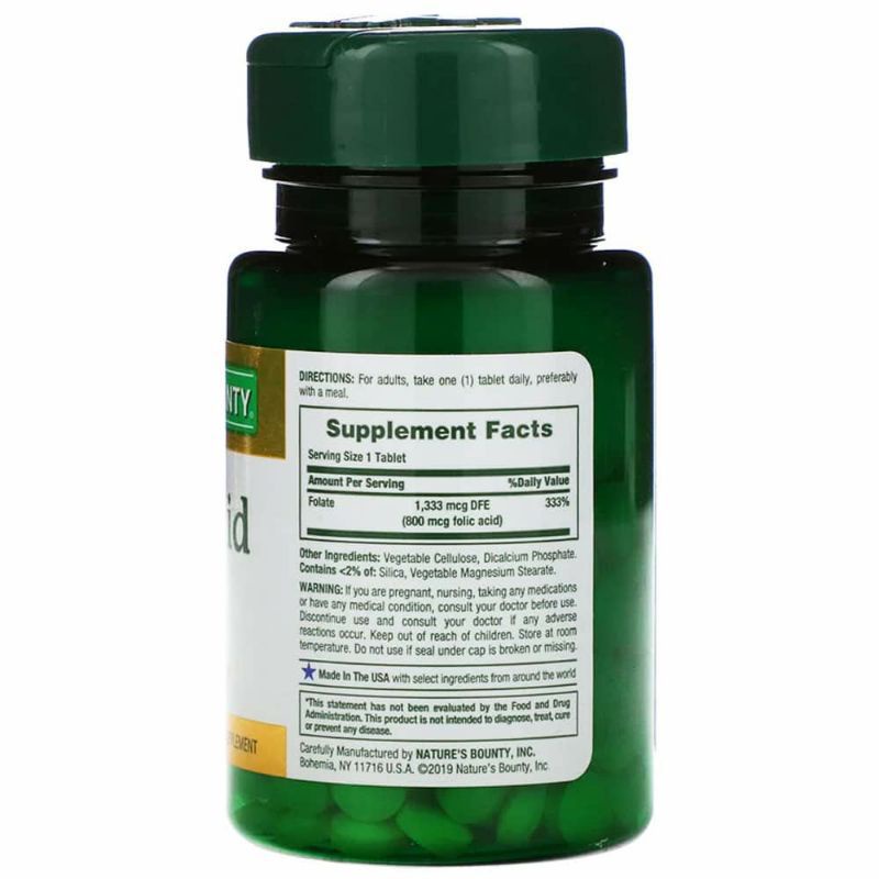 Viên bổ sung Folic Acid 800mg cho bà bầu, cho con bú người lớn 250 viên