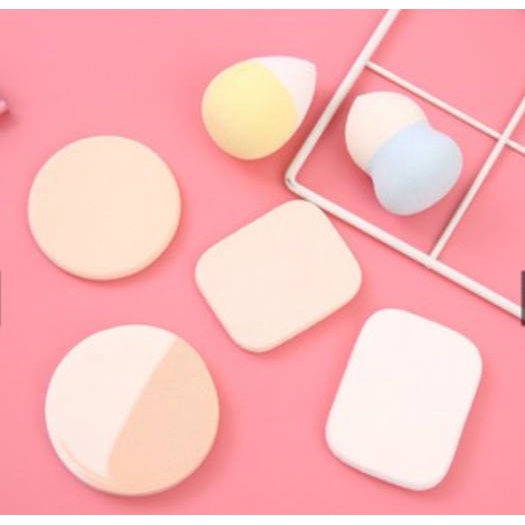 Set 6 Mút Tán Kem Nền Makeup - Bộ 6 bông phấn trang điểm - mút tán kem nền