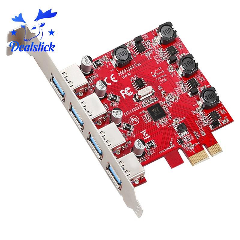 Bộ Chuyển Đổi Pci-E Sang Usb 3.0 4 Cổng Thẻ