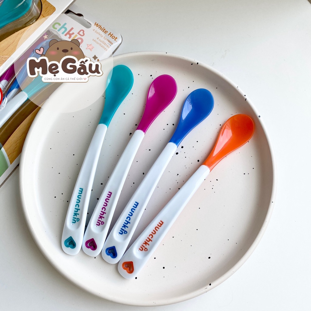 Thìa mềm báo nóng Munchkin cho bé - Bán lẻ giao màu ngẫu nhiên