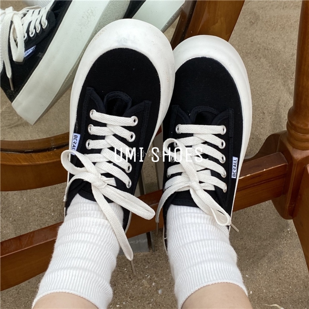 [ĐẾ CAO] Giày thể thao nữ đế bằng bánh mì basic độn đế vải canvas bata mới hot phong cách retro ulzzang đẹp cá tính đẹp