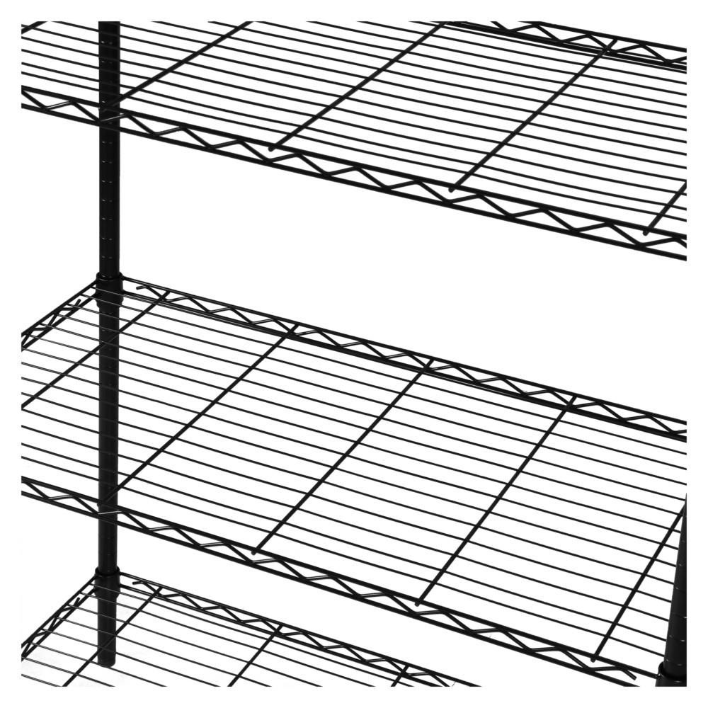 HomeBase FURDINI Bộ kệ 4 tầng bằng thép có thể điều chỉnh độ cao và dễ lắp ráp Thái Lan W90xH160xD45cm màu đen