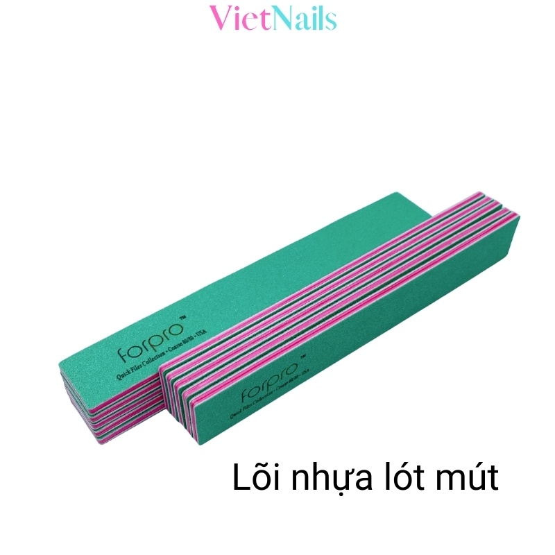 Dũa Phá Gel Forpro Nhám Xanh Cực Bén Và Bền Cho Thợ Nail Chuyên Nghiệp, Dũa Vuông Đại