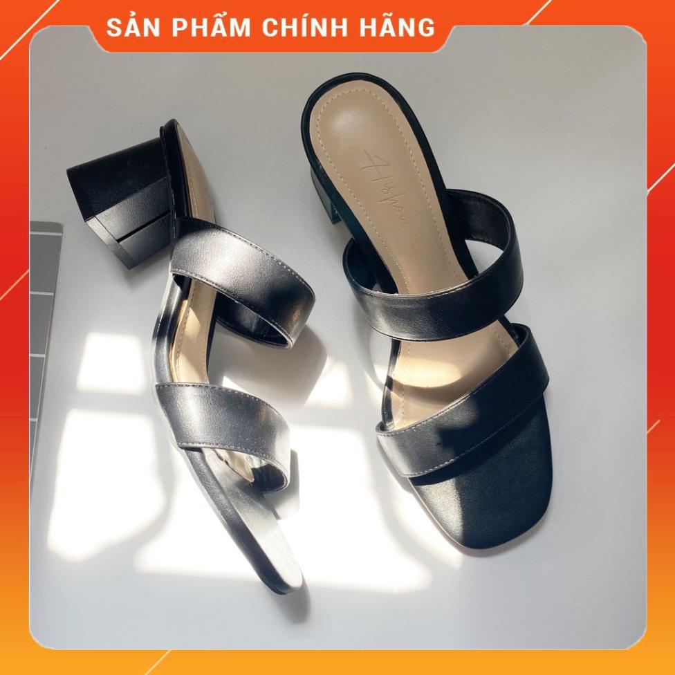 Guốc cao gót nữ bản nhỏ da mềm êm chân đế trụ cao 7cm mã 628