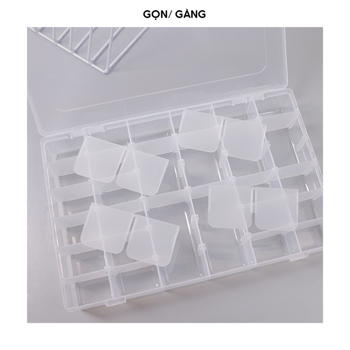 Hộp đựng trang sức chia ngăn tháo rời 15 18 24 28 36 ngăn nhựa to hộp đựng linh kiện phụ kiện mỹ phẩm ốc vít đồ Gọn Gàng