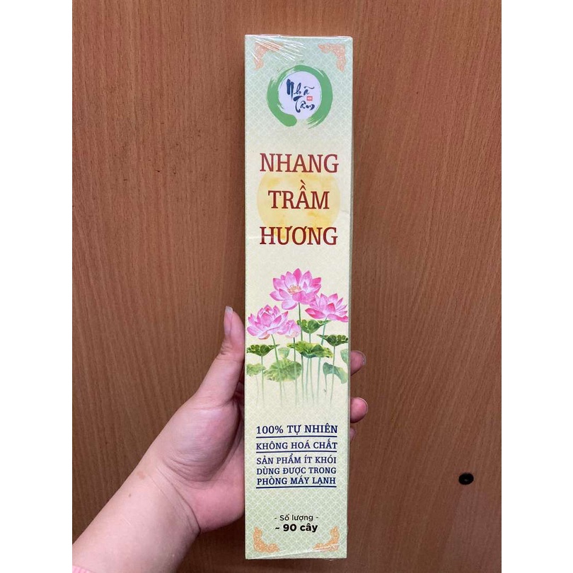 Nhang sạch trầm hương tự nhiên không hóa chất ít khói không đậu tàn Hộp 500gr dài 30cm OGANICO