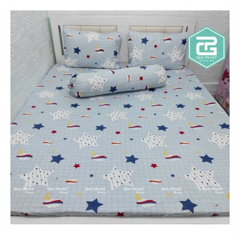 Bộ ga gối Thắng lợi cotton 100% hàng chuẩn có in logo