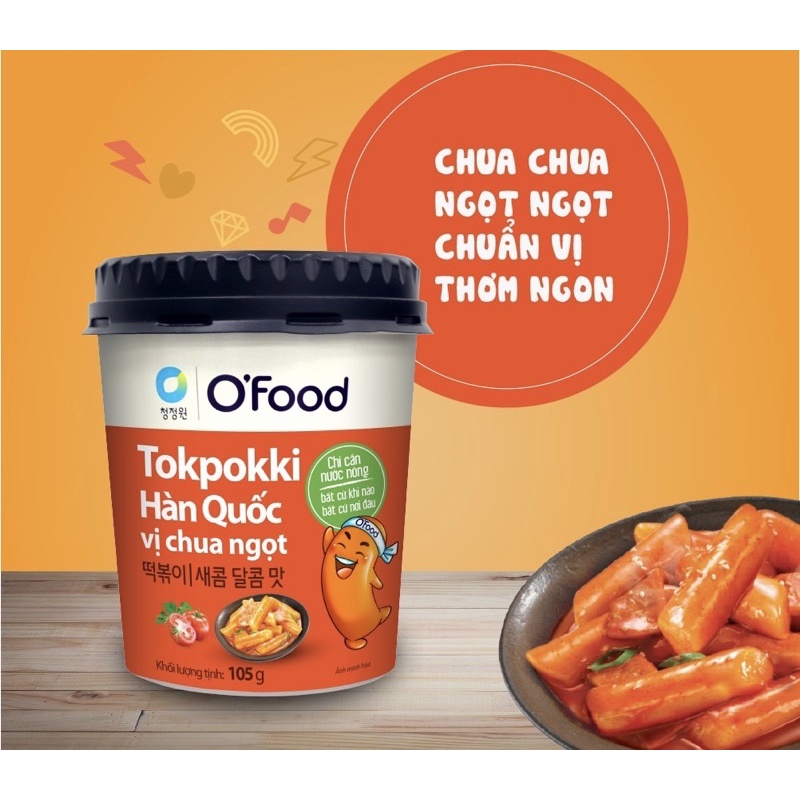 [5 vị] Tokpokki/Tokbokki ăn liền Hàn Quốc O'food hộp 105g | BigBuy360 - bigbuy360.vn