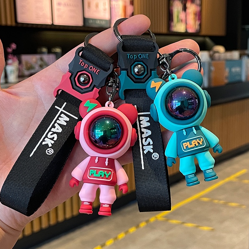 Móc Khóa Hình Gấu Hoạt Hình Dễ Thương Sáng Tạo