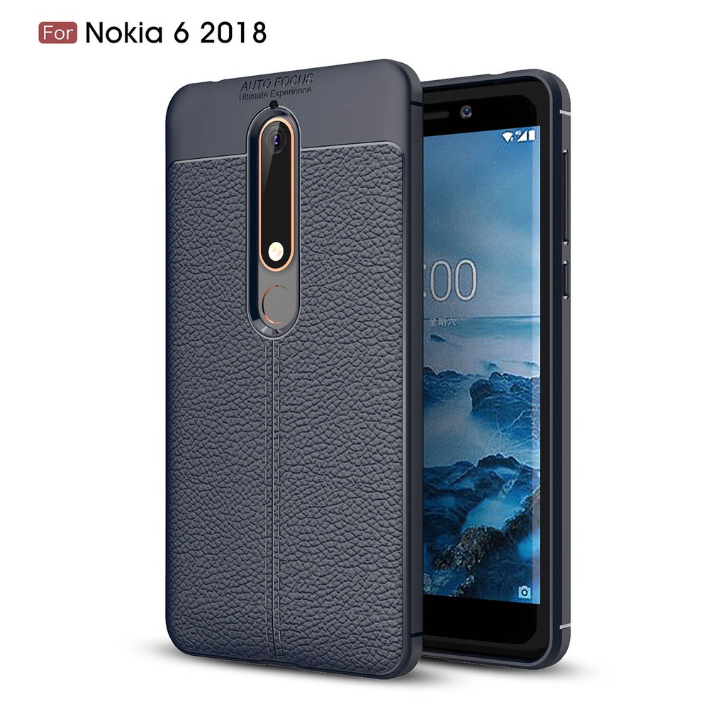 Ốp Lưng Da Tpu Mềm Chống Sốc Cho Nokia 6 2018 / 7 Plus