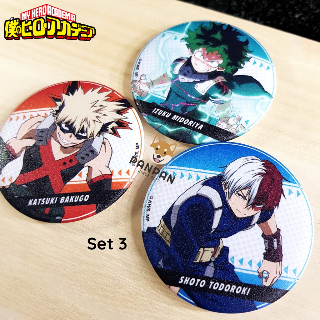 Set Huy Hiệu My Hero Academia Đồ Chiến Đấu - Set 3 và 4 mẫu lẻ