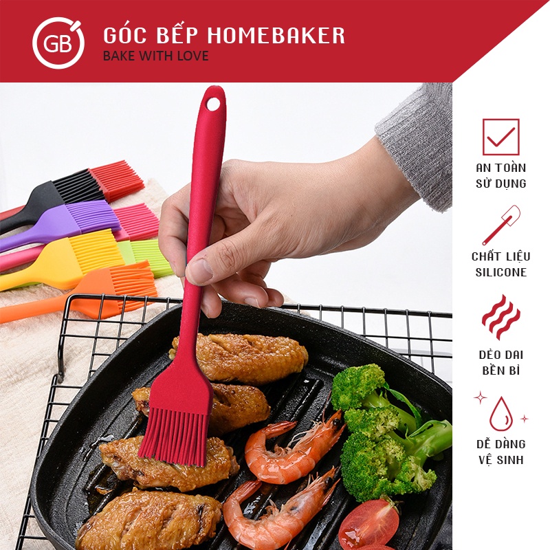 Cọ Phết Thực Phẩm Silicone - Chổi Quét Dầu - Phết Lòng Đỏ GBCU010SR