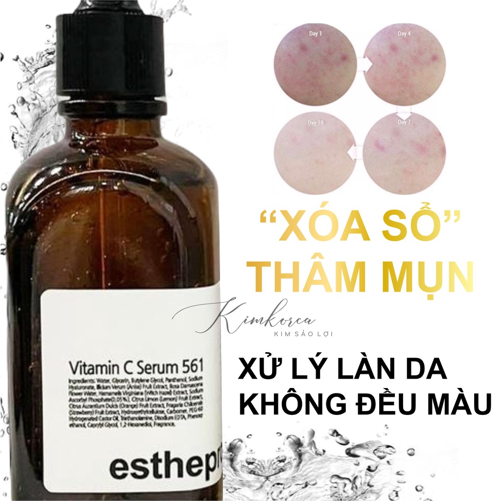 Serum Vitamin C Esthepro dưỡng trắng giảm thâm căng bóng mềm mịn da Esthemax vitamin C serum 561 mẫu mới