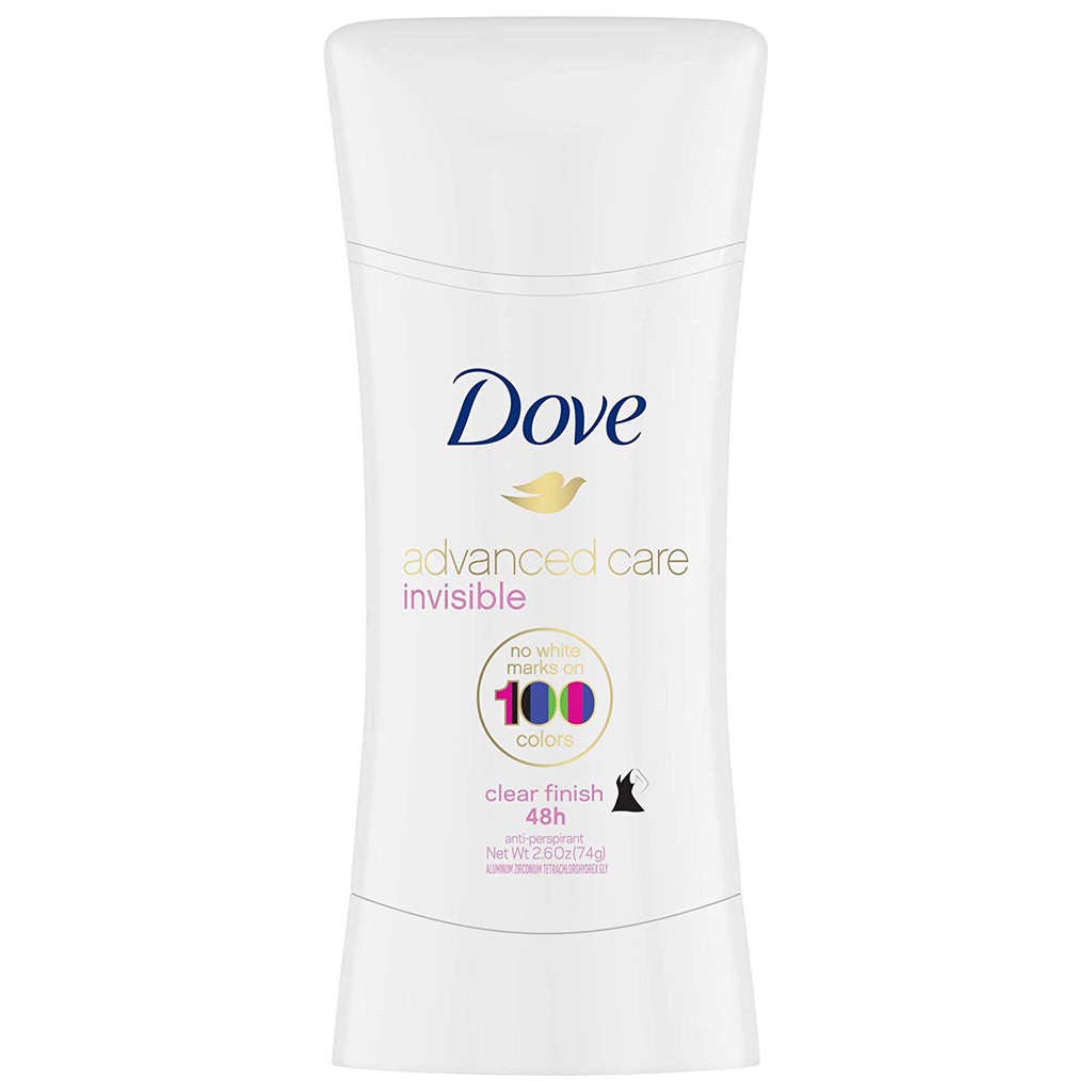 Lăn khử mùi nữ dạng sáp Dove Advanced Care Clear Finish Antiperspirant Deodorant 74g (Mỹ)