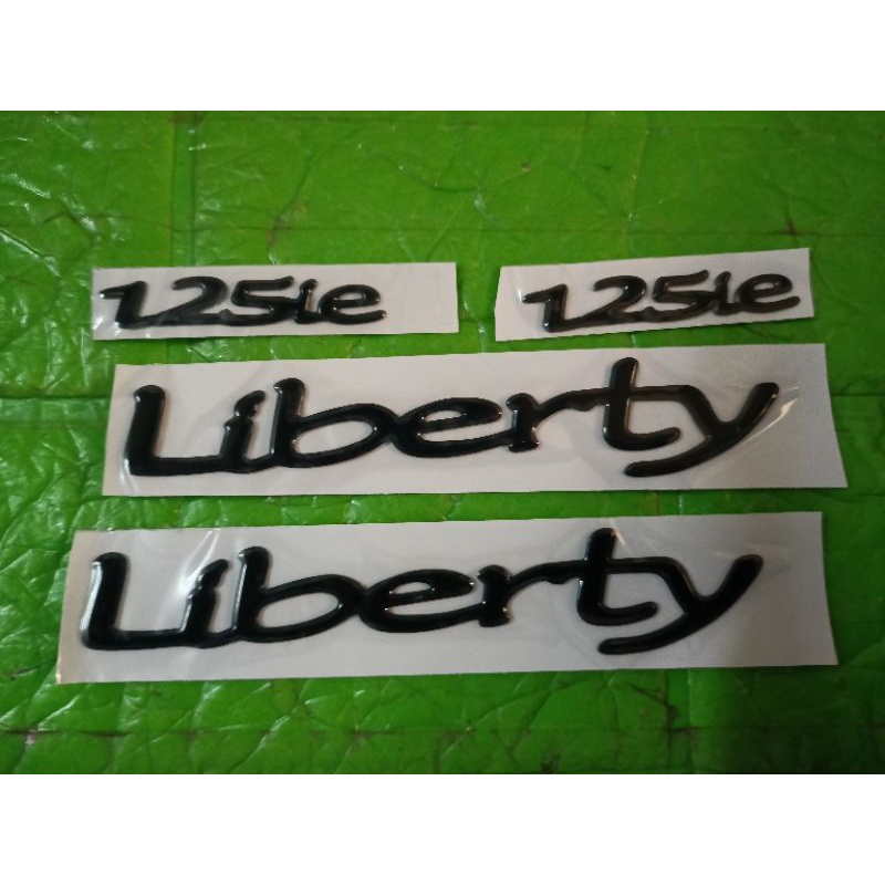 Bộ tem nổi Liberty 125ie màu đen new