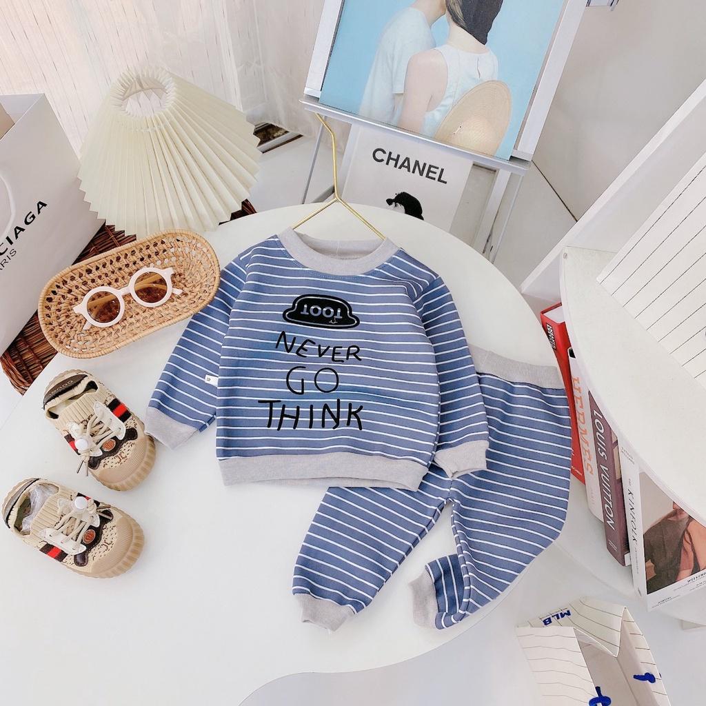 Bộ nỉ bông dài tay TOOT cho bé trai, bé gái 6-16kg