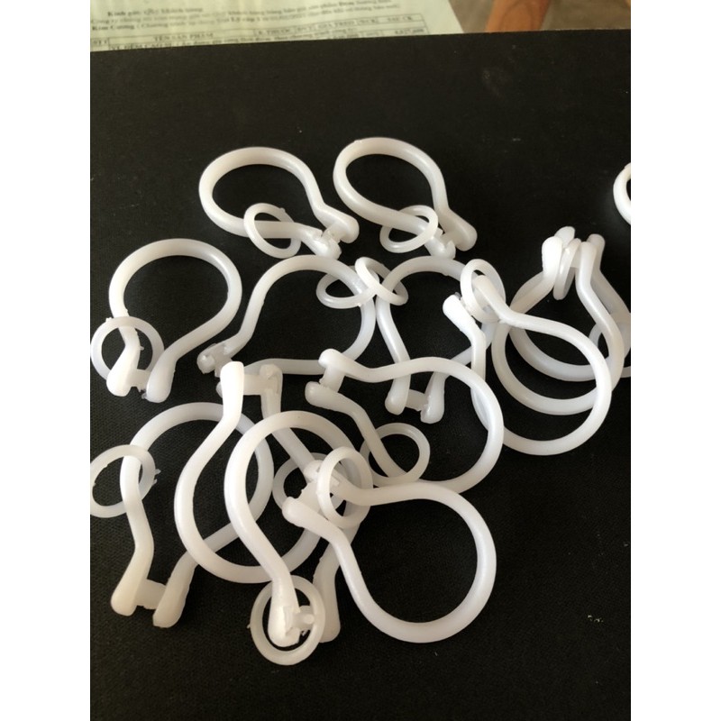 10 Móc nhựa treo rèm mùng loại to nhựa xịn