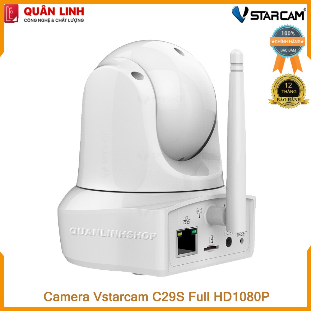 Camera IP Wifi hồng ngoại Vstarcam C29s Full HD 1080P 2MP màu trắng kèm thẻ 32GB Class 10