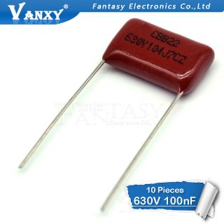 Set 10 Tụ Điện Polypropylene 630v104j Pitch 15mm 0.1uf 100nf 630v 104 Cbb