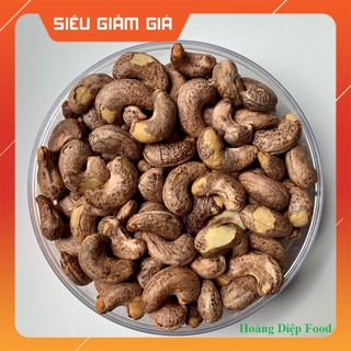 Hạt điều rang muối bình phước. hoàng diệp food, hạt điều nguyên hạt, còn vỏ lụa. loại a xuất khẩu