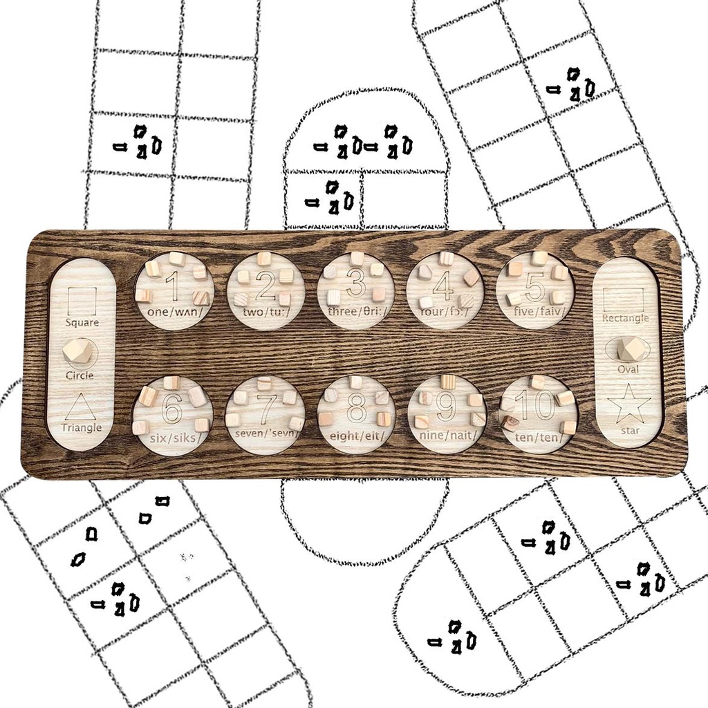 Đồ Chơi Trí Tuệ, Bộ Đồ Chơi Board Game Ô Ăn Quan Dân Gian 12 Ô Có Kèm Họa Tiết Lộc Thọ
