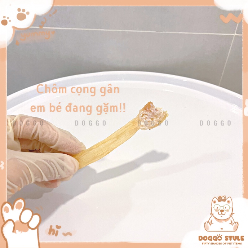 Treat Bánh Thưởng Cho Chó Gân Bò Sấy Khô DOGGOSTYLE Homemade Không Chất Bảo Quản 100G Thức Ăn Cho Chó Thú Cưng