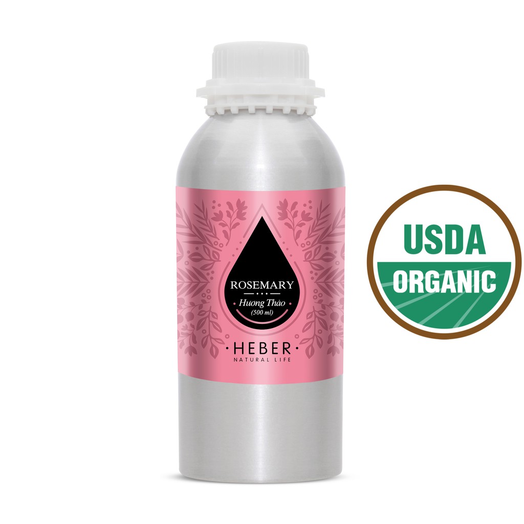 (Chai Lớn 500ml/1000ml)Tinh Dầu Hương Thảo Rosemary Heber Natural Life, Cao Cấp Nhập Khẩu, Thiên Nhiên Nguyên Chất