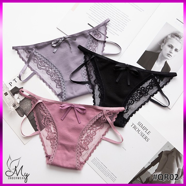 quần lót nữ [ FREE SHIP 50K ]quần chíp nữ đồ lót ren quai 2 dây gợi cảm sexy - QR02 | BigBuy360 - bigbuy360.vn