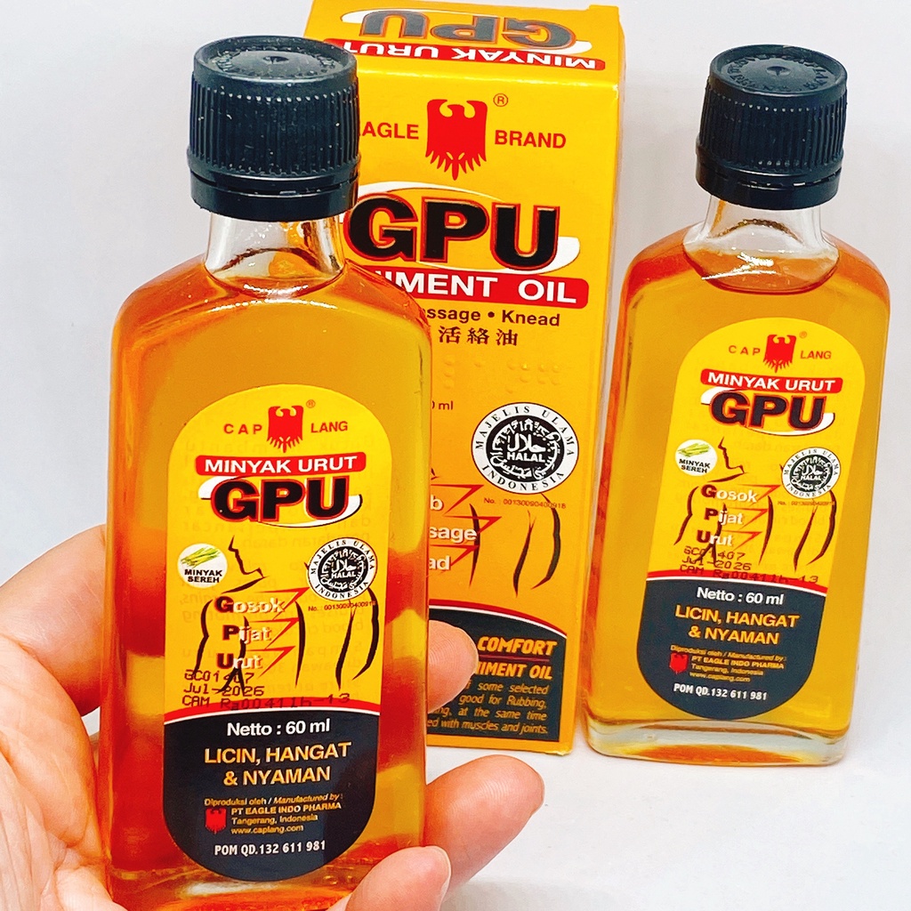 Dầu Nóng Xoa Bóp Indonesia GPU Chính Hãng 60ml