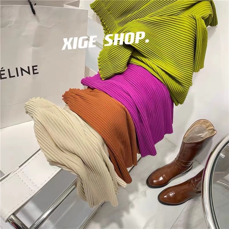 Quần ngắn ống rộng Lưng Cao Co Giãn Màu Sắc Kẹo Ngọt Thời Trang Mùa Hè Cho Nữ