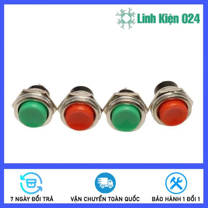 Bộ 3 nút nhấn đề sắt loại to 2 chân đường kính 15mm