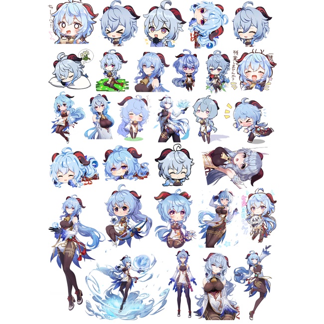 sticker hình dán ganyu genshin impact