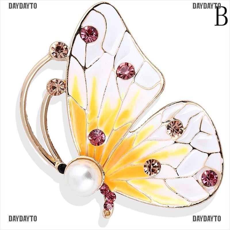 Ghim Cài Áo Hình Bướm Đính Đá Pha Lê Dễ Thương