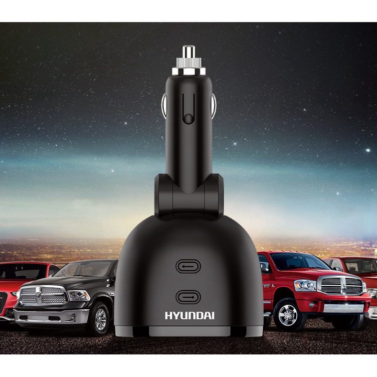 Sản Phẩm Bộ chia tẩu sạc cao cấp trên ô tô, thương hiệu Hyundai HY-16 - Hàng cao cấp .