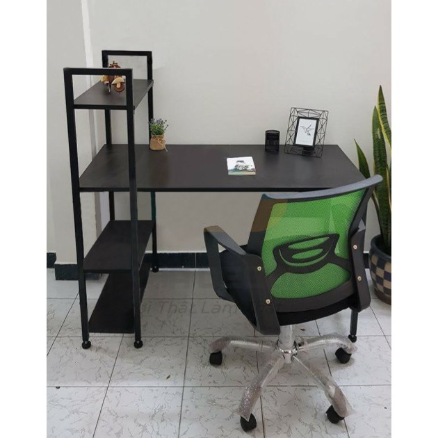 Bàn làm việc, Kèm giá sách, Khung sắt sơn tĩnh điện chịu lực cao, cỡ lớn D1200xR500xC750mm BLV08 | BigBuy360 - bigbuy360.vn