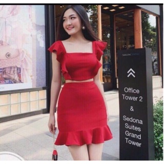Sét áo cánh tiên cột nơ váy đuôi cá siêu HOT + Ảnh thật