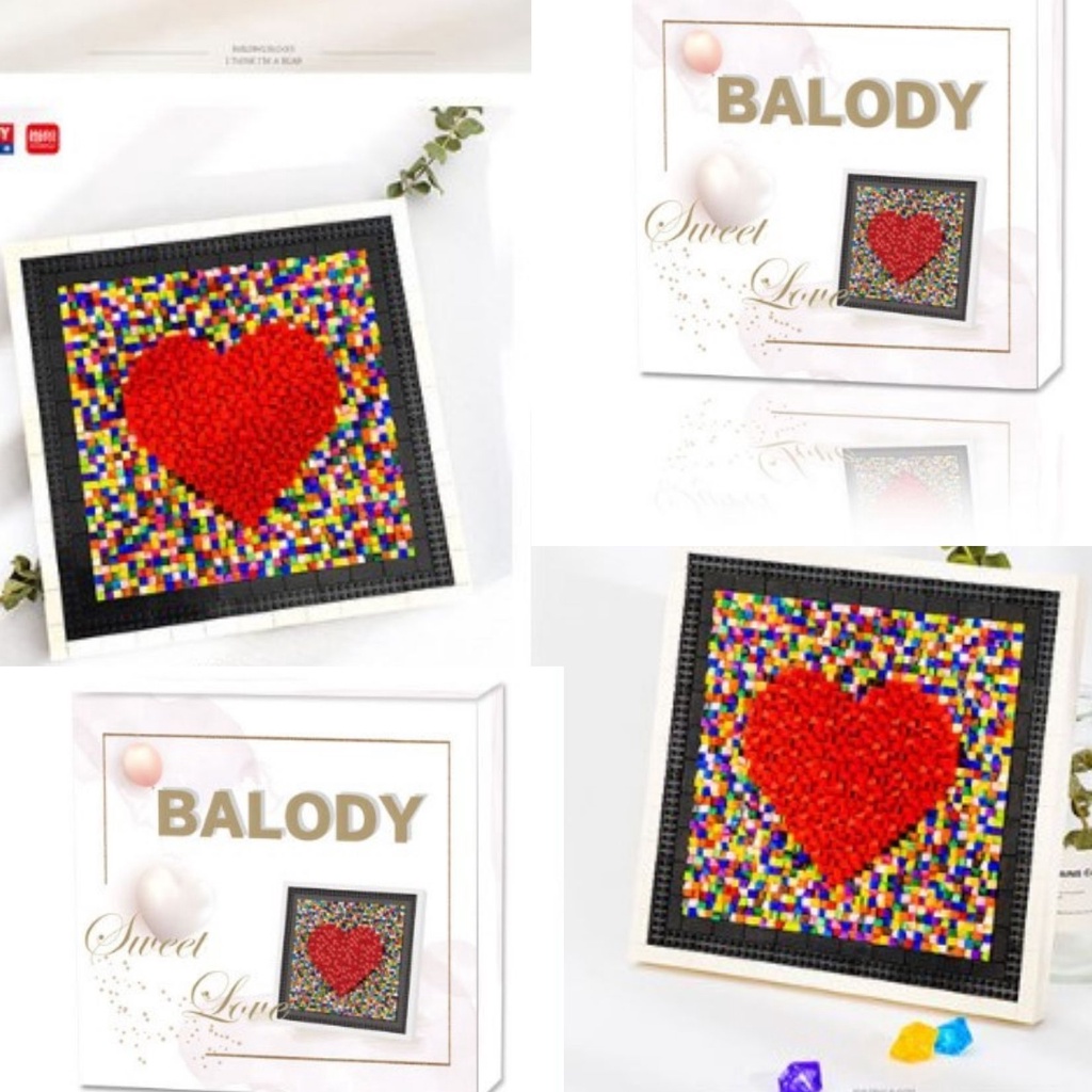Mô Hình Trái Tim Quà Valentine Khung Trái Tim Bộ Quà Tặng Lưu Niệm