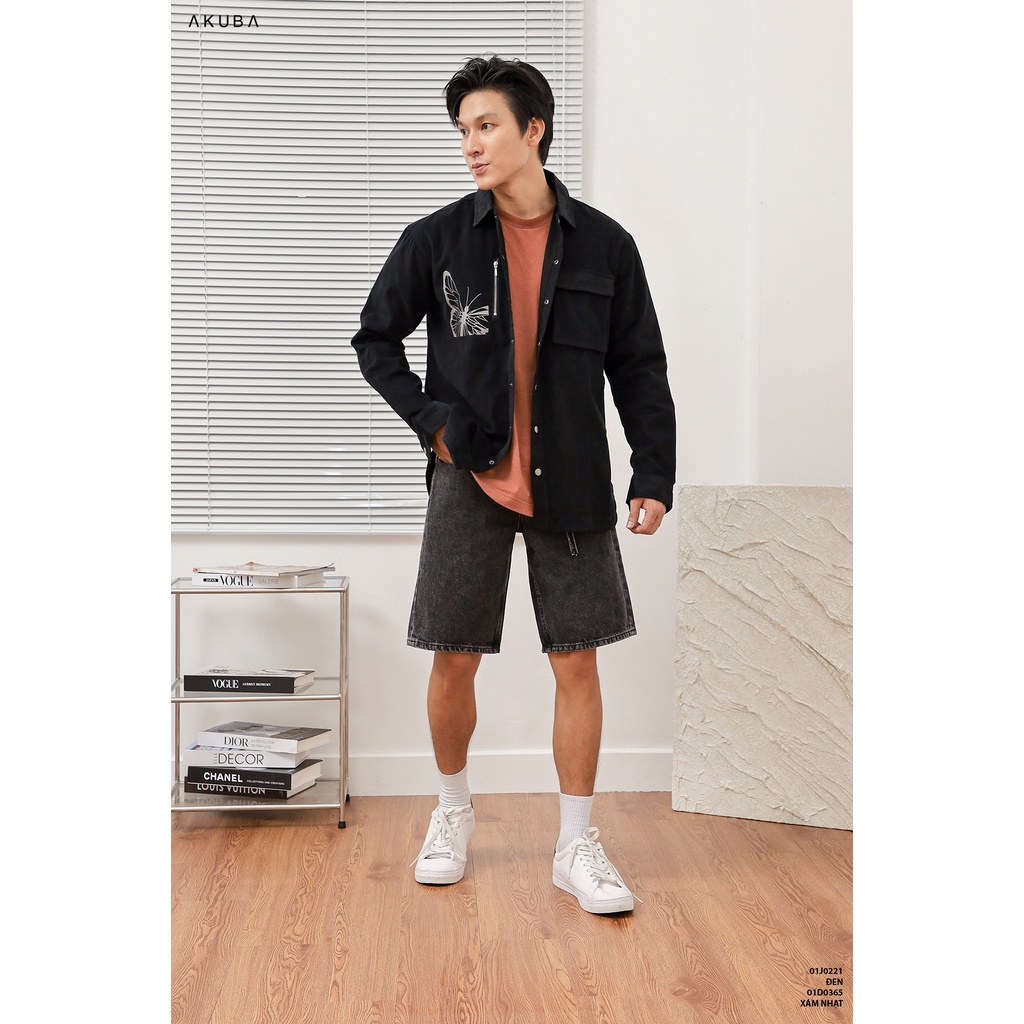 Áo khoác kaki nam Akuba, phong cách thể thao năng động, chất vải dày đứng form 01J0221