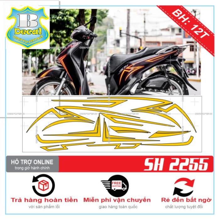 ( Quí khách vui lòng mang ra tiệm cho thợ dán ) Tem SH 2019 DÁN XE ĐEN [Bi Decal]