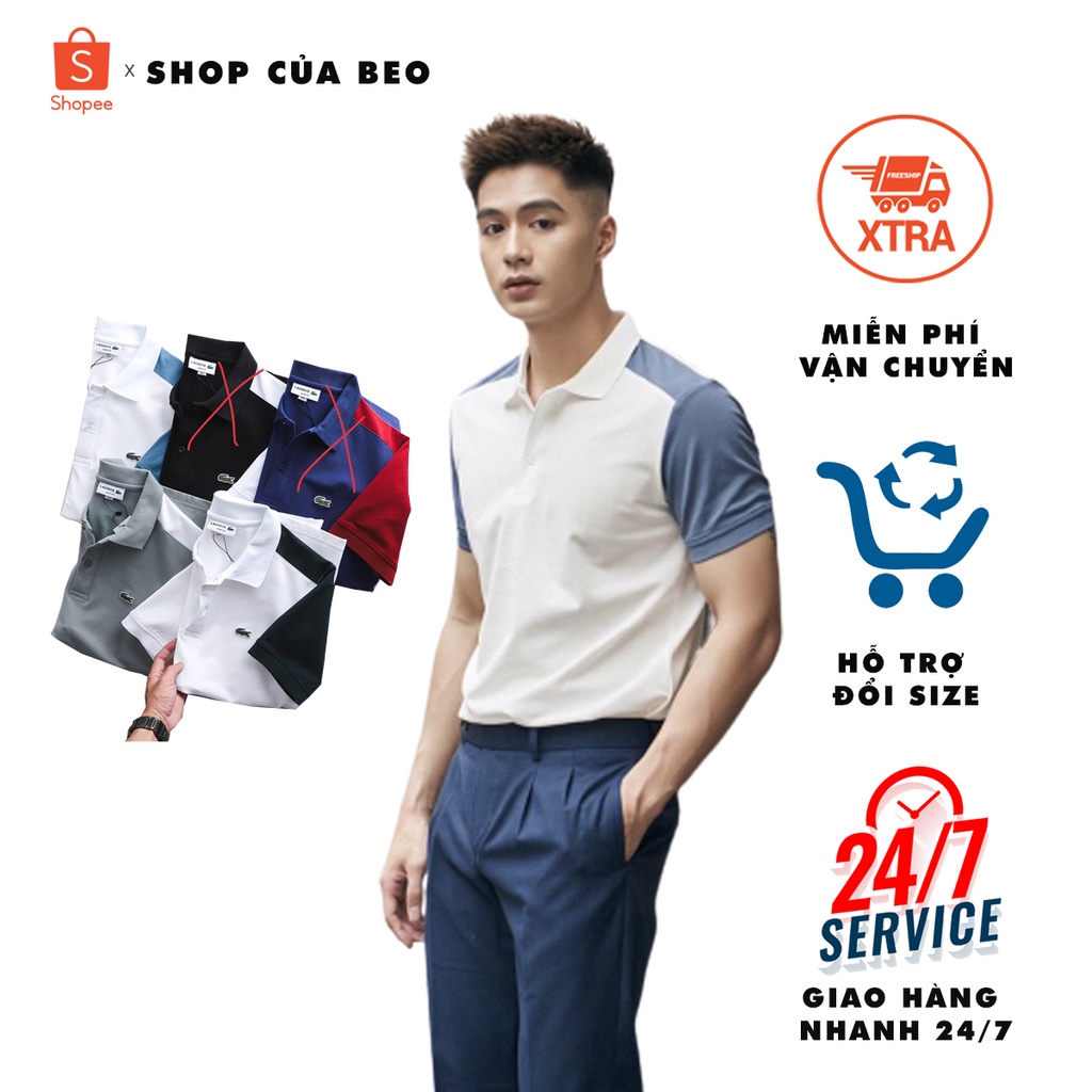 Áo thun nam LACOSTE [BAO ĐỔI TRẢ] [FREESHIP] Logo in nổi, cực dễ thương