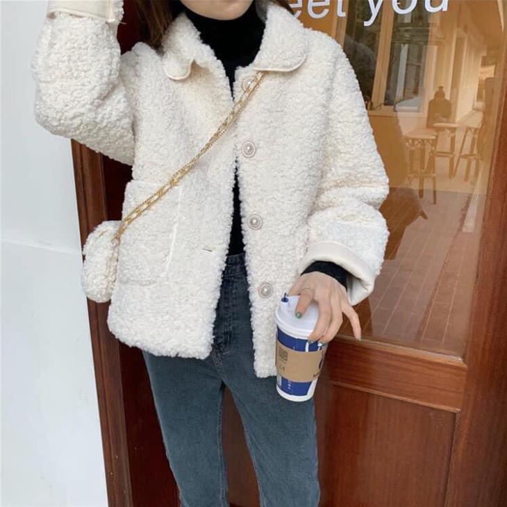 Set áo khoác lông kèm túi Phong cách Hàn Quốc MaiRin Fashion CD148 | BigBuy360 - bigbuy360.vn