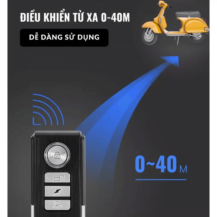 Máy báo động cảm biến rung chống trộm xe máy có chức năng tìm xe trong bải PR-R05- Bảo hành 12 tháng