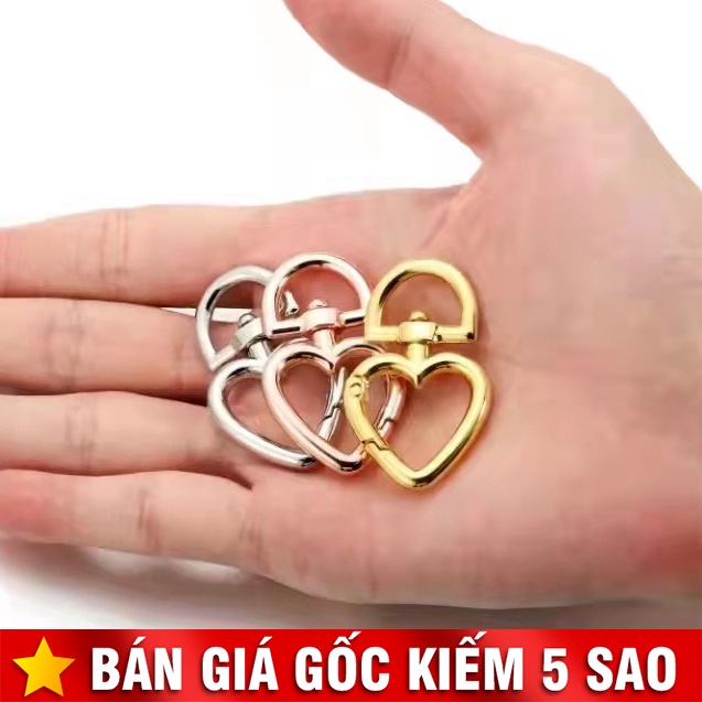 Set 2 Móc Càng Cua Cho Dây Túi Xách Hình Trái Tim P2115