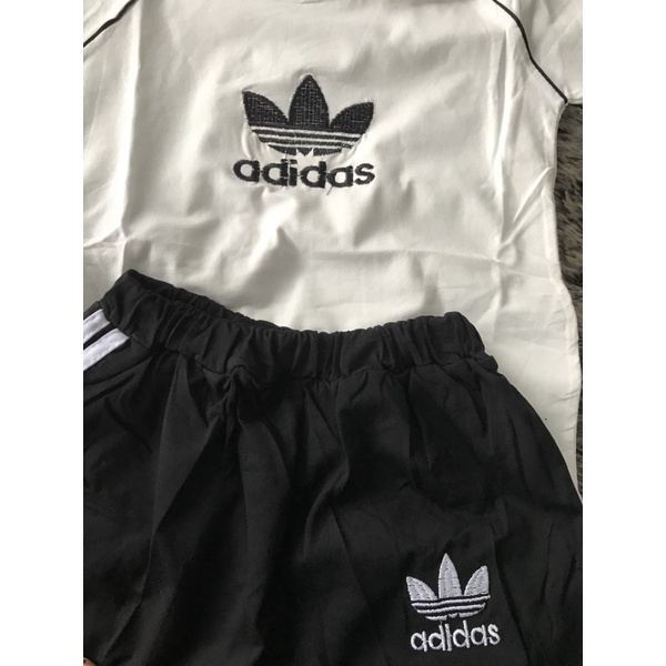 Bộ adidas cho bé, bộ cotton hè cho bé siêu đẹp hai màu dễ mặc