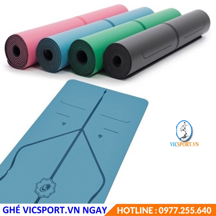 Thảm Tập Yoga Định Tuyến Cao Su Non Cao Cấp Đài Loan (Chính Hãng) - Vicsportvn