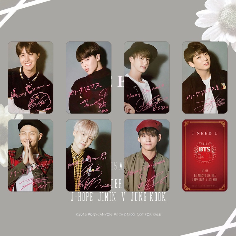 Set 7 Tấm Thẻ Ảnh Lomo Các Thành Viên Nhóm Nhạc BTS Nhật Bản