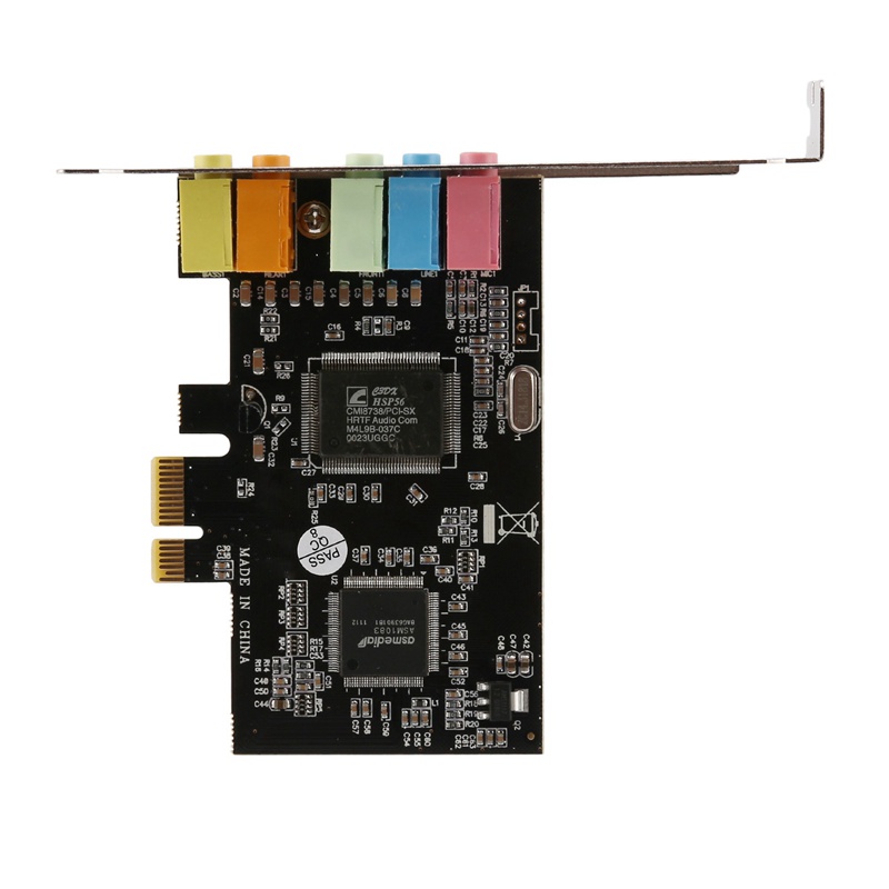 Thẻ Âm Thanh PCI-E X1 CMI8738 Chip 32 / 64 Bit 5.1 Kênh Cho Máy Tính
