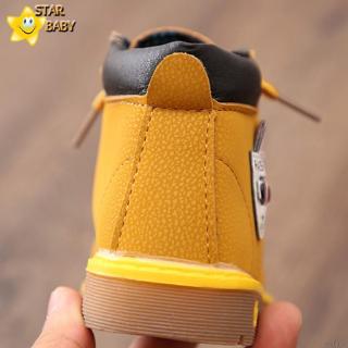 Giày boot cổ cao thắt dây cho bé trai