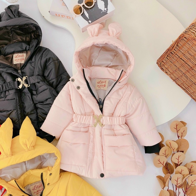 Áo phao dág dài cho bé gái