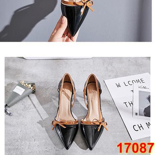 Giày cao gót bít mũi nơ [CÓ ẢNH THẬT]